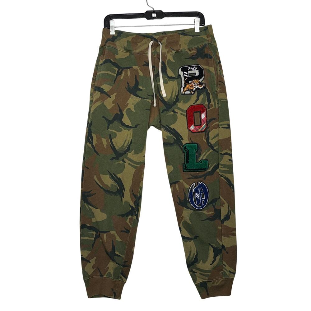 Polo Ralph Lauren Jogger Mens Medium British Elmwood Camo Fleece Logo Sweatpants